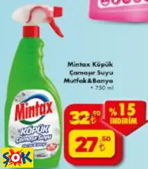 MİNTAX KÖPÜK ÇAMAŞIR SUYU MUTFAK&BANYO 750 ML